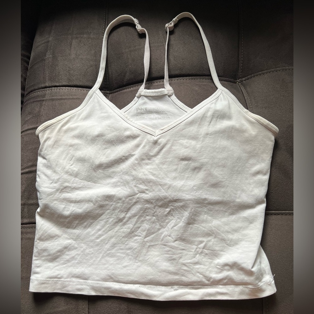 Pact White Women's Camisole Tank Top